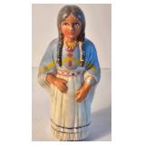 Set of Hand-Painted Ceramic Native American Figures