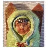 Set of Hand-Painted Ceramic Native American Figures