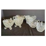 Vintage Crystal Sugar & Creamer Sets