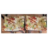 Modern Wood & Metal Table & Stool Set