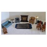 Wooden & Upholstered Dollhouse Furniture