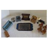 Wooden & Upholstered Dollhouse Furniture