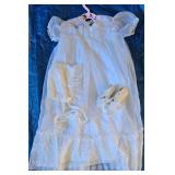 Beautiful Baptismal Gown. Bonnet & Booties