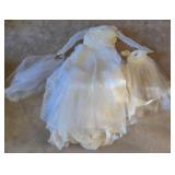 1960 Wedding Gown & Veils in Storage Box