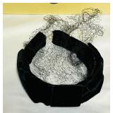 Three Vintage Black Pillbox Hat with Veil, Bird Cage Veil and More!