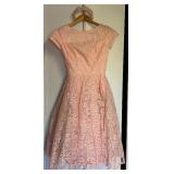 Pretty Pink Vintage Lace Dress with Headband