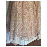 Pretty Pink Vintage Lace Dress with Headband