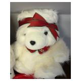 Vintage 1986 and 1987 Santa Bears and Original Bag
