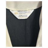 Vintage JC Penny Fashions Pantsuit Black and Off White Size Medium