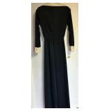 Vintage JC Penny Fashions Pantsuit Black and Off White Size Medium