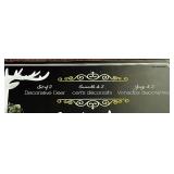 Pair of Beautiful White Ceramic White Deer with Garland Neck Decor