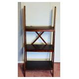 Wood Three Shelf Angled Display / Bookcase