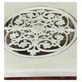 Pretty White Petite Table and Wall Hanging