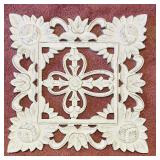 Pretty White Petite Table and Wall Hanging