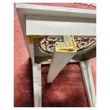 Pretty White Petite Table and Wall Hanging