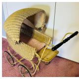 Vintage Lloyd Loom Wicker Baby or Doll Carriage 1920s  - 1930s