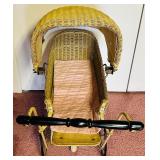 Vintage Lloyd Loom Wicker Baby or Doll Carriage 1920s  - 1930s