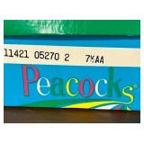 Vintage Dusty Rose Size 7.5 AA Peacock Pumps with Matching Handbag