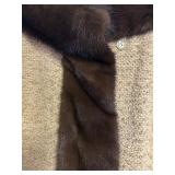 Vintage Womens Coat with Fur Trim and Matching Small Fur Hat
