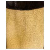 Vintage Womens Coat with Fur Trim and Matching Small Fur Hat