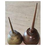 Collection of Vintage Metal Oil Funnels, Oil Cans, & More