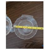 Pair of Vintage Nude Glass Compotes - Cambridge Shell Style