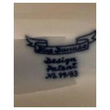 Set of Blue Danube Porcelain Pieces with Floral Pattern