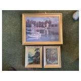 Collection of 3 Framed Landscape Artworks incl Claude Monet