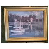 Collection of 3 Framed Landscape Artworks incl Claude Monet