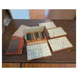 Antique Mahjong Set with Instruction Booklets in Original Box