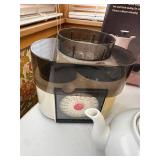 Mixed Kitchenware Lot with Two Coffee Butlers, Gravy Server, and Teapot