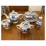 Blue Danube Tea and Coffee Set with Floral Pattern