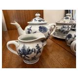 Blue Danube Tea and Coffee Set with Floral Pattern