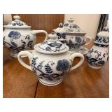 Blue Danube Tea and Coffee Set with Floral Pattern