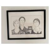 D.A.R. and Cat Limited Edition Framed Art Print by Nan Gabriel