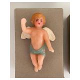 Collection of Vintage German Wax Angel Ornaments