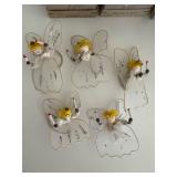 Collection of Vintage German Wax Angel Ornaments