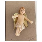 Collection of Vintage German Wax Angel Ornaments