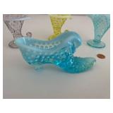 Set of 4 Hobnail Glass Vases in Assorted Colors - Fenton