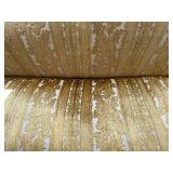 Vintage Gold Floral Upholstery Sofa with Wood Frame