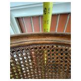 Set of 2 Vintage Cane Back Armchairs with Upholstered Cushions