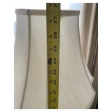 Vintage Frosted Glass Table Lamp with Brass Base and Shade