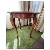 Vintage Fleming Walnut Lamp Table with Ornate Carved Legs