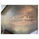 Vintage Fleming Walnut Lamp Table with Ornate Carved Legs