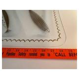 Mid-Century Modern Fred Press Glass Tray with Fish Design