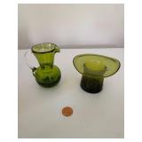 Lot of 8 Colored Glassware Pieces