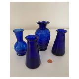 Lot of 8 Colored Glassware Pieces