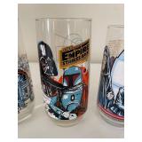 Set of 6 Collector Glasses Including Star Wars & Captain Crook