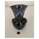 Handcrafted Black Ceramic Vase by Anna Van Briggle