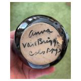 Handcrafted Black Ceramic Vase by Anna Van Briggle